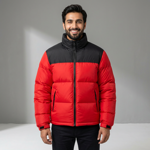 Precio de fábrica OEM logotipo personalizado deportes hombres cálido más tamaño chaqueta acolchada hombres logotipo personalizado chaqueta cortavientos chaqueta de plumón - Product Image 1