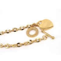 Bracelet en chaîne plaqué or pour femme, fermoir de jésus, Bible, pendentif cœur, bijou gravé, usine chinoise, personnalisé