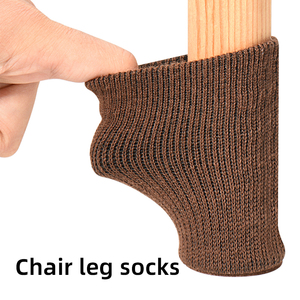 Chaussettes <span class=keywords><strong>de</strong></span> jambe <span class=keywords><strong>de</strong></span> <span class=keywords><strong>chaise</strong></span> avec Velcro High Elastic Knitted Chair Leg Floor Protectors Chair Leg Covers Set, Déplacez-vous facilement et réduisez le bruit - Product Image 2