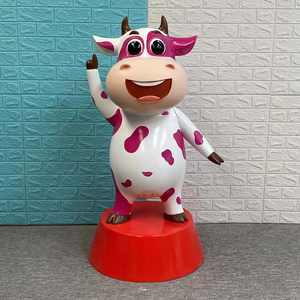 屋外のリビングサイズの庭の装飾等身大のグラスファイバー牛/雄牛/牛の像 - Product Image 2