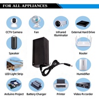 Adaptateur secteur 24V 2A, prise US EU, pour bande LED, lampe à ongles, nébuliseur, purificateur d'eau, machine de photothérapie, chargeur AC DC