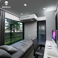 Capsule spatiale mobile de luxe, maison-conteneur au design moderne pour bureau à domicile, bar à domicile, centre commercial et usage extérieur