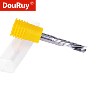 Fresa de extremo de carburo de una sola flauta en espiral izquierda de grado DouRuy 3A | Broca de corte descendente de alto rendimiento - Product Image 4