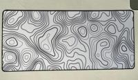 Tapis de souris de jeu personnalisé par sublimation, tapis de souris 4mm, taille XL 90*40cm lignes blanches
