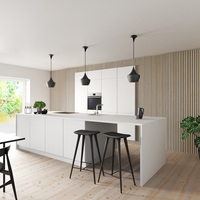 Panneaux de bois décoratifs décoration murale panneau acoustique intérieur panneau acoustique en bois à lamelles MDF prix pour mur et plafond