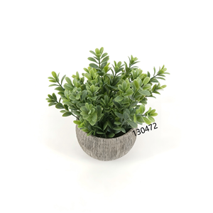 Plante artificielle en pot de ciment avec feuilles de purslane, plantes vertes en pot, décoration d'intérieur, mariage, succulente, bureau, <span class=keywords><strong>fleur</strong></span>, bonsaï en ciment - Product Image 6