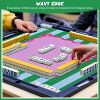 Tapis de jeu de mahjong OASIS de luxe portable en caoutchouc naturel de 33,5 pouces x 33,5 pouces pour jeux de mahjong américain et de poker