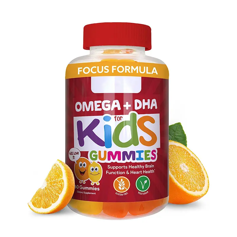 Oem Echt Fruit Gummy Vitamines Voor Kinderen, Geen Toegevoegde Suikerriet, Bèta-Carotenen, Multivitamine Voor Hele Voeding, Veganistische Peutergummies