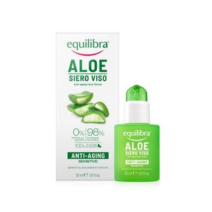 EQUILIBRA Suero Facial Antienvejecimiento con Aloe 30 ml Para Piel Sensible, Producto de Alta Calidad, Dermo, Hecho en Italia - Product Image 1