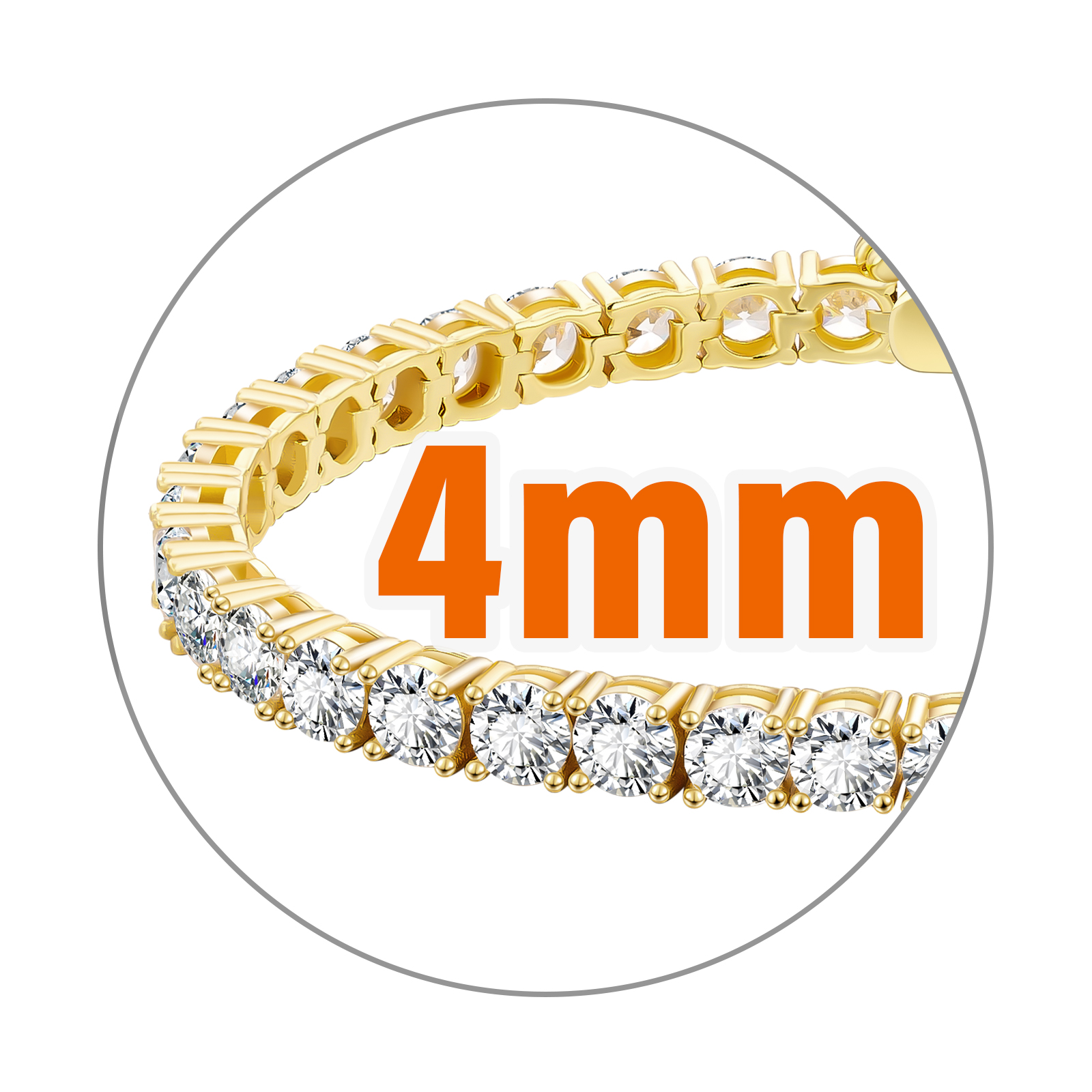 4MM-Yellow Gold