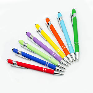कोमल रबर टच स्क्रीन के साथ प्रोमो सस्ते कस्टम लोगो बॉलपॉइंट पेन 1.0 मिमी लेखन चौड़ाई धातु सामग्री - Product Image 5
