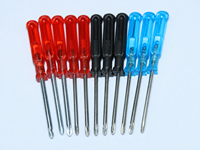 Mini tournevis Phillips 65 mm, tige en acier au carbone, pointe en acier 45, manche transparent, outil de réparation personnalisé