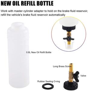 VIKTECブレーキブリーダーキット、詰め替えボトル付き空気圧ブレーキ液油抽出器オートバイトラック用<span class=keywords><strong>4</strong></span>マスターシリンダーアダプター - Product Image 5