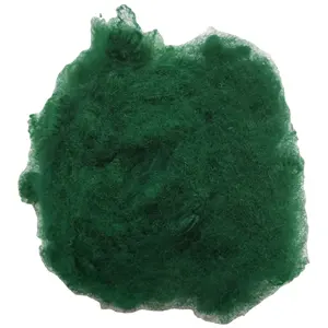 Зеленое Полиэфирное штапельное волокно 6D * 64 мм для иглопробивного нетканого материала