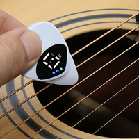 Wholesale 2-in-1 LCD Tuner Battery Guitar Pick Tuner Clip-on/Clip Electric Stringed Instrument Part for Bass Cello Guitar
