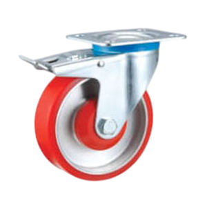 Wholesale Industrial <b>Equipment</b> Caster Wheels Ball Bearing High Quality PU Cast Aluminium 250kg-300kg Load Capacity 100mm/125mm - Product Image 1