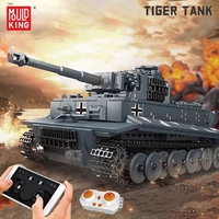 Kalıp kral 20014 eğitici oyuncaklar MOC kaplan tankı modeli yapı taşları tuğla çocuklar için doğum günü hediyeleri