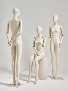 Mannequin de vitrine pour magasin de vêtements, style coréen, réglable, tête haute, épaules plates, haut de gamme - Product Image 3