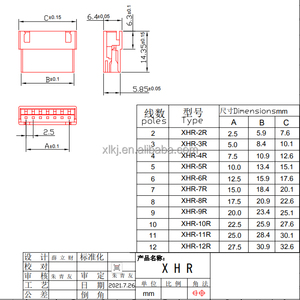 Konektor Kabel Mikro <span class=keywords><strong>JST</strong></span> XHR 2.54mm 3-Pin 50mm Kabel Ekstensi AWG 26 Steker Jantan Soket Betina Pitch 2.5mm Kontak Kuningan untuk PCB - Product Image 6