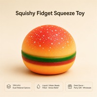 Jouet Squishy Burger 8cm, doux, à remontée lente, en forme de nourriture, anti-stress de bureau, nouveauté, vente en gros, 12 pièces/boîte