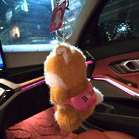 Nouveau porte-clés en peluche pour sac, figurine de chien Corgi en peluche, poupée en peluche, figurine de dessin animé, porte-clés chien en peluche pour sac