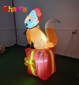 New Design Festive <strong>Fox</strong> <strong>Christmas</strong> Inflatable Decor LED Light up Outdoor Garden Patio <strong>Decoration</strong> for Holiday Display - Product Image 6
