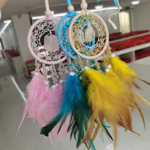 Venta al por mayor de piedra de cristal de energía natural hecha a mano Sun Catcher colgante para curación espiritual