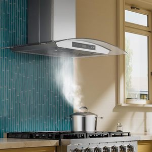 Campana Extractora Eléctrica de Pared con Filtro Deflector para Uso en Hoteles y Hogares, Extractor Vertical Tipo Chimenea - Product Image 1