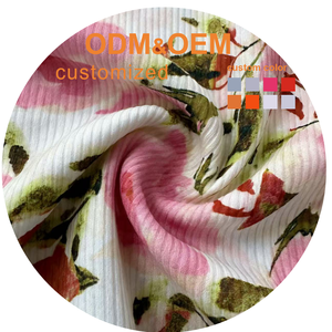 <span class=keywords><strong>Tissu</strong></span> en maille côtelée imprimé à motif Stamen, extensible, écologique, doux, 220 g/m², personnalisable gratuitement, pour vêtements de filles et de garçons - Product Image 1