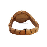Montre Décontractée Quotidienne, Boîtier en Bois Noir, Design Rond Fin, 4 Index Horaires, Bracelet en Bois Intégré, Montre Minimaliste 2025