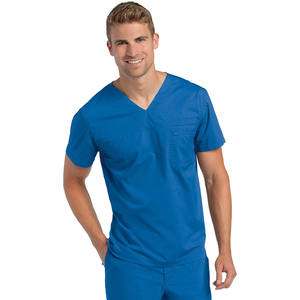 Beau costume de gommage d'hôpital traditionnel pour hommes tissé en coton de polyester Design confortable et élégant pour les patients et le personnel - Product Image 1