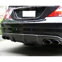 Diffuseur de lèvre de pare-chocs arrière en fibre de carbone pour Mercedes-Benz Classe CLS W219 CLS63 AMG Sedan 4 portes 2004 - 2010 Car Styling