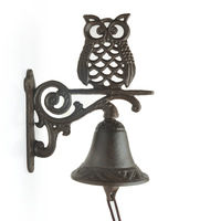 Cloche antique en métal design animal sauvage sonnette rustique en fonte hérisson pour porte d'entrée cloche de réception de ferme
