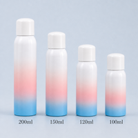 Flacon pulvérisateur 100ml 150ml 200ml avec logo personnalisé, dégradé, en PET, atomiseur à fine brume, emballage vide pour crème solaire et brume corporelle, OEM
