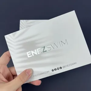 Melhor Preço Atacado personalizado impressão sliver foil luxo obrigado cartão personalizado inserir cartão para pequenas empresas impressão flyer