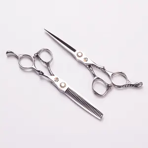 6 inch Japanese Cobalt VG10 Steel Skeleton Hair Cutting Scissors Professional Barber Shears Hair Scissors