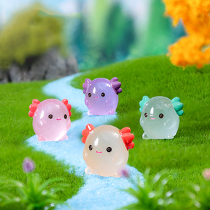 Figuras de Axolote <span class=keywords><strong>en</strong></span> Resina que Brillan <span class=keywords><strong>en</strong></span> la Oscuridad, 6 Estilos, Adornos Luminosos para Jardín de Hadas, Micropaisaje, Manualidades - Product Image 3