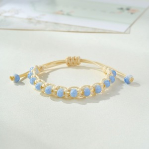 Wholesale Oriental Chinese Style Gradient Ceramic Porcelain <b>Bead</b> Handmade Braided <b>Bracelet</b> For Girls - Product Image 6