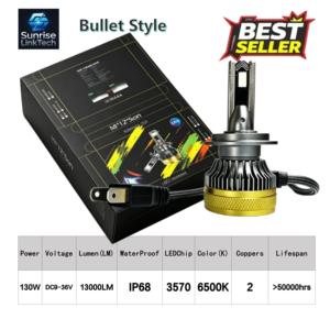 Faros Delanteros LED para Automóvil SunRise Bullet Style 9007, 12 V, 130 W, 13000 LM, 6500 K, IP68, Doble Cobre, Enchufe Canbus, Plug and Play, Ajuste Universal - Product Image 2