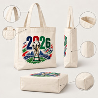 Sac en toile sur le thème USA-Canada-Mexique 2026, personnalisé pour les événements transfrontaliers de soutien aux fans à l'étranger, Réticule