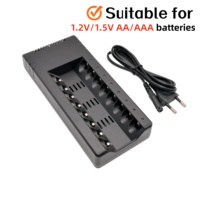 Chargeur de batterie universel HONGDONG à 8 emplacements pour piles rechargeables AA AAA NiMH NiCd, prise EU, emplacements de charge indépendants, appareil photo, CE