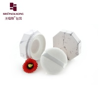 Haute qualité 10g 20g personnalisé marbre hexagone conception compacte vide conteneur de poudre en vrac cas