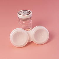 5.9cm coloré en plastique Portable vide lentilles de Contact étui mignon couleur lentille de Contact conteneur gauche droite utilisation quotidienne