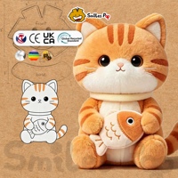 Boneka Kucing Tabby Oranye Kustom |   Kain Aman dan Tidak Beracun |   Bersertifikat CE & UKCA |   Maskot Kucing Boneka yang Dapat Dikustomisasi