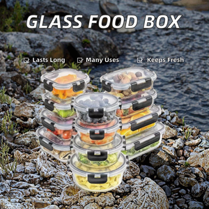 Hot Selling <b>Kitchen</b>&Housewares High Borosilicate Glass Microwave Safe Leak-Proof Eco-Friendly Airtight Containers Food <b>Storage</b> - Product Image 2