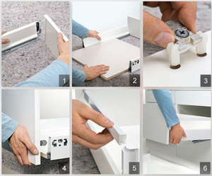 Hidden trượt ngăn kéo Ba kéo Đầy đủ đệm damped theo dõi kim loại bên tấm kim loại hộp trượt - Product Image 2