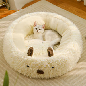 Eco-Friendly Plush Alpaca Solid Luxury Dog Cat Nest Deep Sleep Pet <b>Mat</b> Universal Warmth Comfortable <b>Small</b> Animals Bed Four - Product Image 4