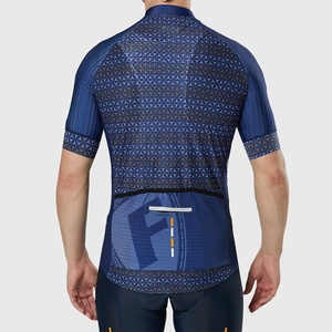 Precio al por Mayor: Camiseta de Ciclismo de Montaña MTB para Hombre, Manga Larga, Corte Ajustado, Cierre Frontal, Patrón Geométrico, Transpirable, Cómoda y Suave - Product Image 4