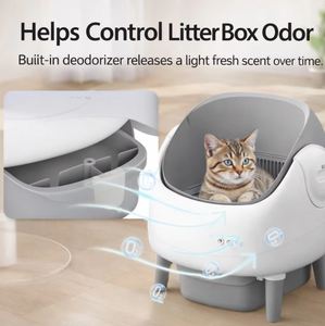 Bac à litière pour chat à nettoyage automatique 76L, facile à nettoyer, logo personnalisé acceptable, désodorise, capteurs de sécurité multicouches, intelligent - Product Image 4