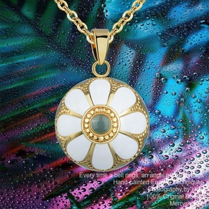 <span class=keywords><strong>Bola</strong></span> mexicain fleur harmonie <span class=keywords><strong>grossesse</strong></span> carillon <span class=keywords><strong>boule</strong></span> cloches bijoux pendentif collier - Product Image 5